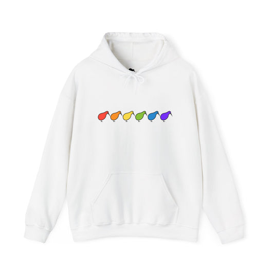 Kiwi Rainbow Hoodie — Minimal Pride Art Crewneck [worldwide shipping]