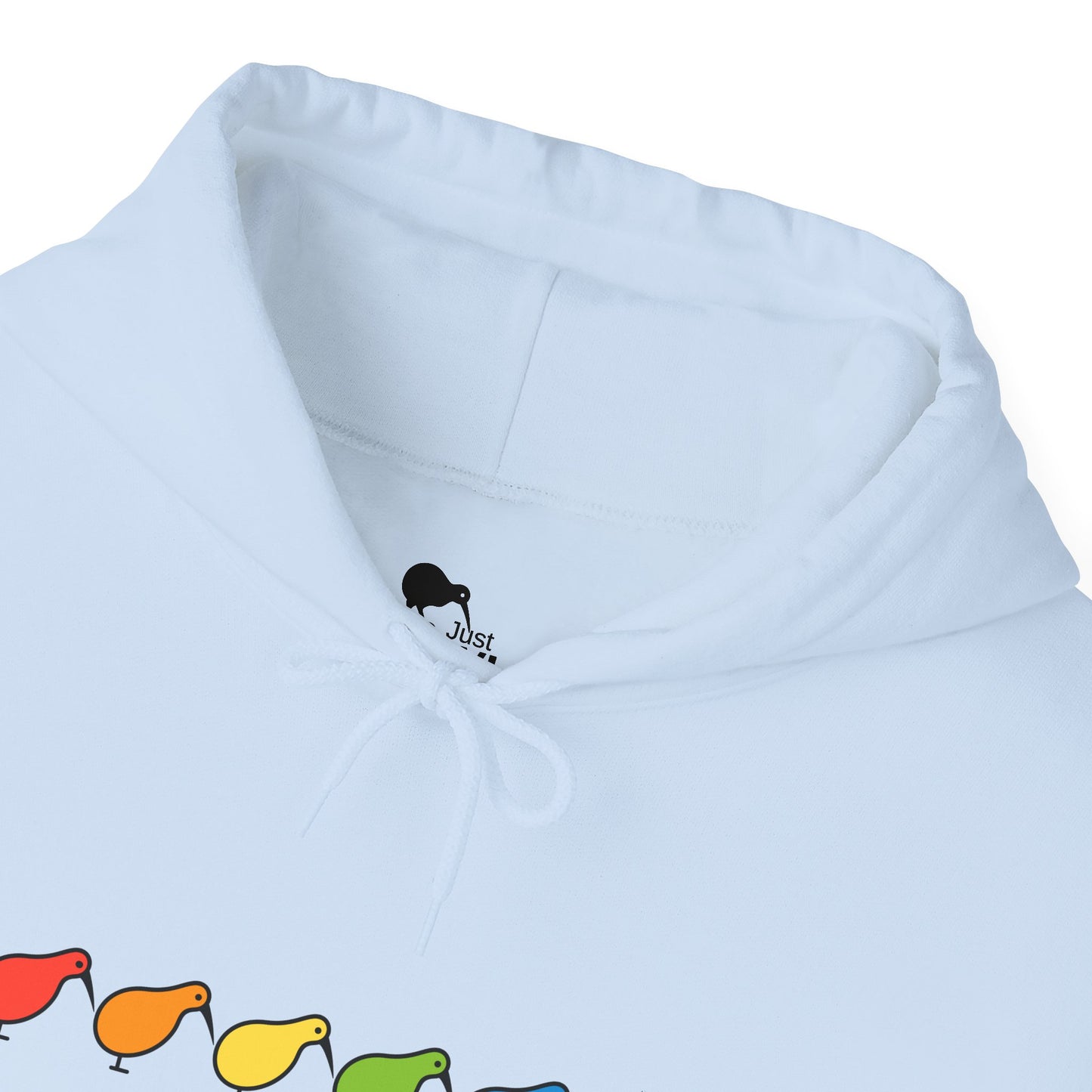 Kiwi Rainbow Hoodie — Minimal Pride Art Crewneck [worldwide shipping]