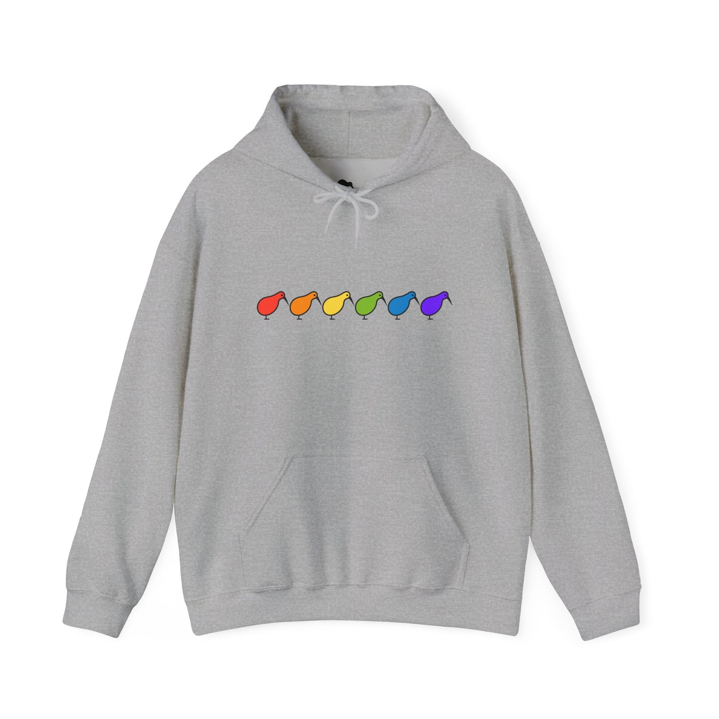 Kiwi Rainbow Hoodie — Minimal Pride Art Crewneck [worldwide shipping]