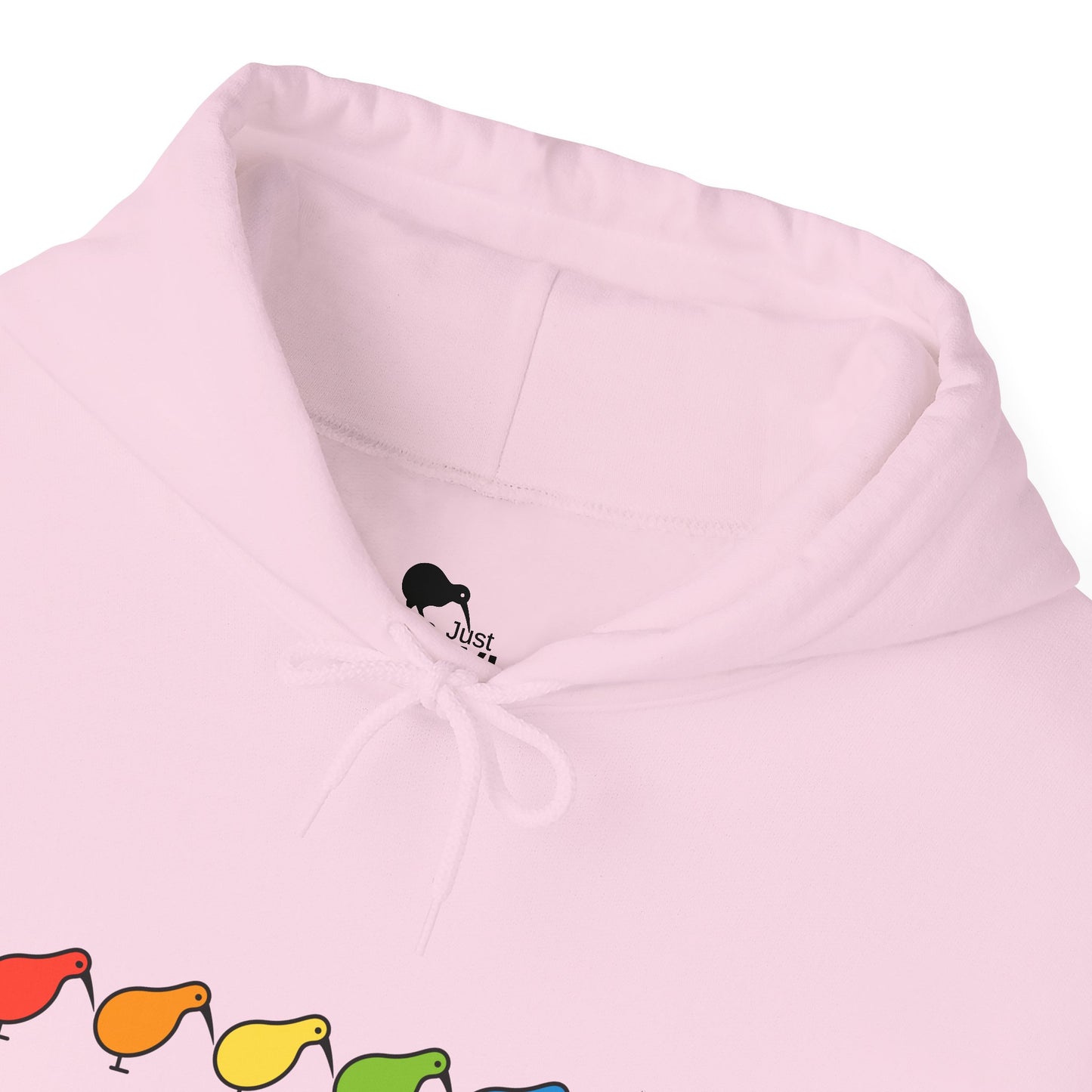 Kiwi Rainbow Hoodie — Minimal Pride Art Crewneck [worldwide shipping]