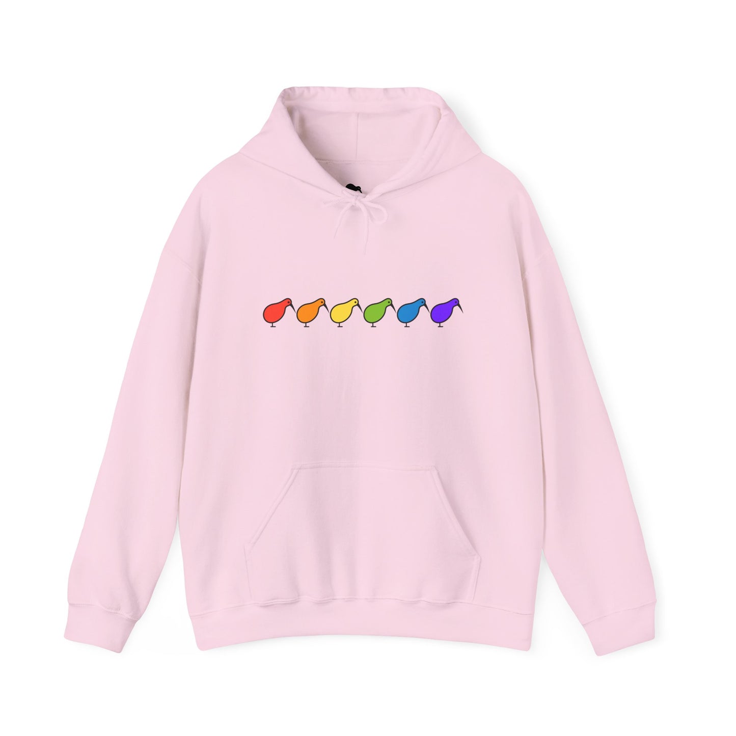 Kiwi Rainbow Hoodie — Minimal Pride Art Crewneck [worldwide shipping]