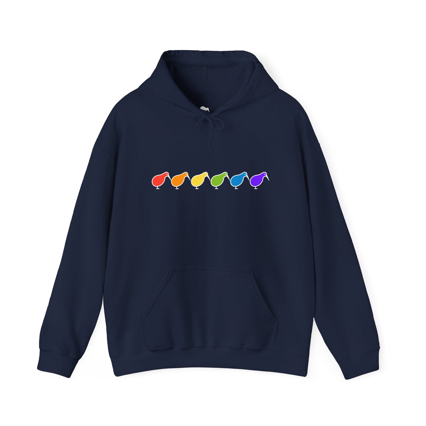 Kiwi Rainbow Hoodie — Minimal Pride Art Crewneck [worldwide shipping]