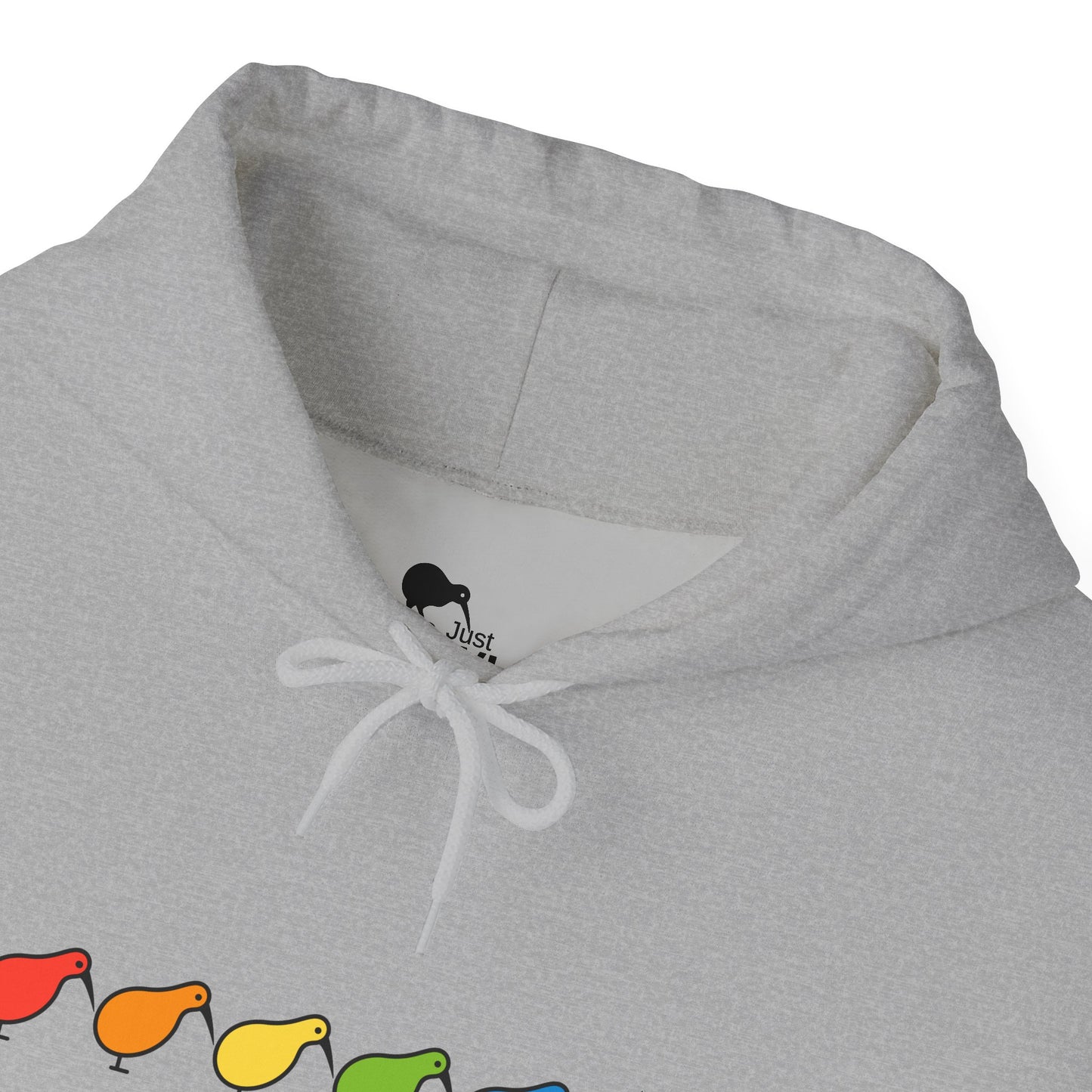 Kiwi Rainbow Hoodie — Minimal Pride Art Crewneck [worldwide shipping]
