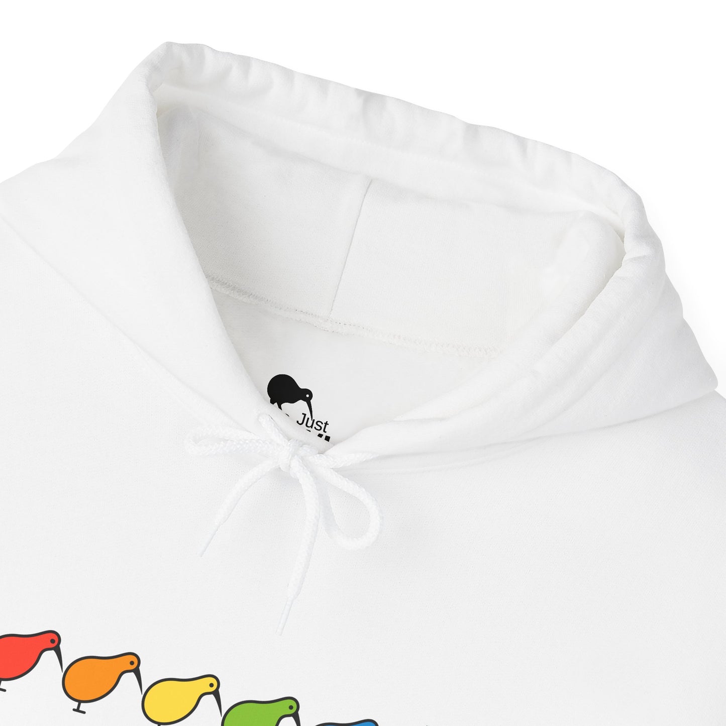 Kiwi Rainbow Hoodie — Minimal Pride Art Crewneck [worldwide shipping]