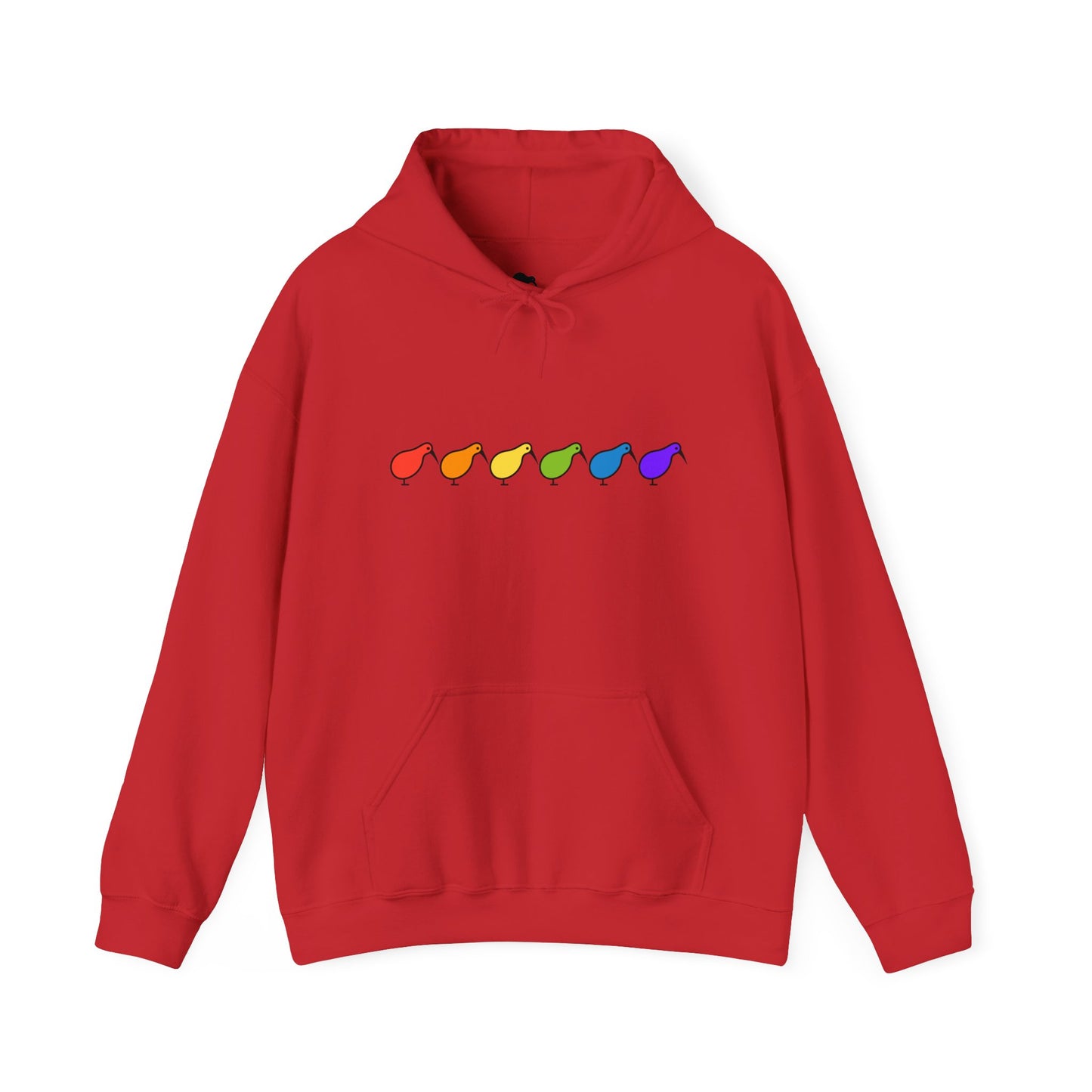 Kiwi Rainbow Hoodie — Minimal Pride Art Crewneck [worldwide shipping]